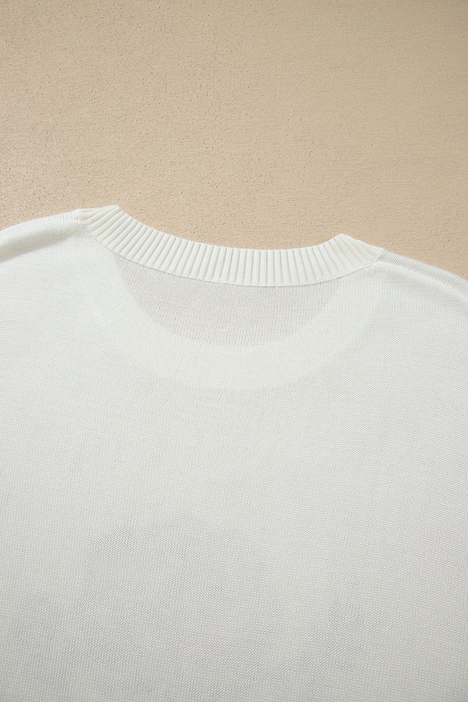 White Western Floral Dropped Shoulder Lightweight Knit Sweater