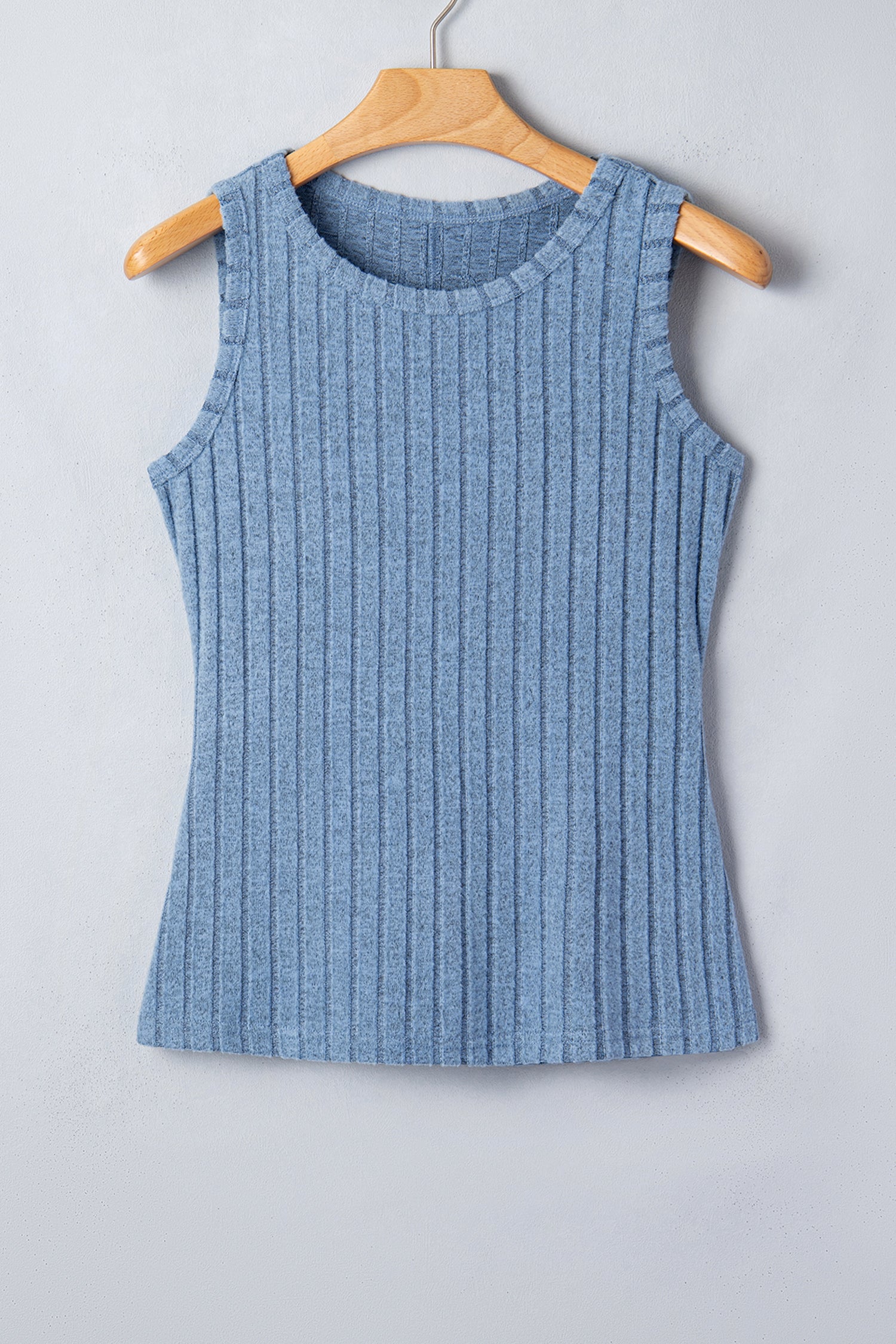 Camel Slim Ribbed Mineral Wash Tank Top