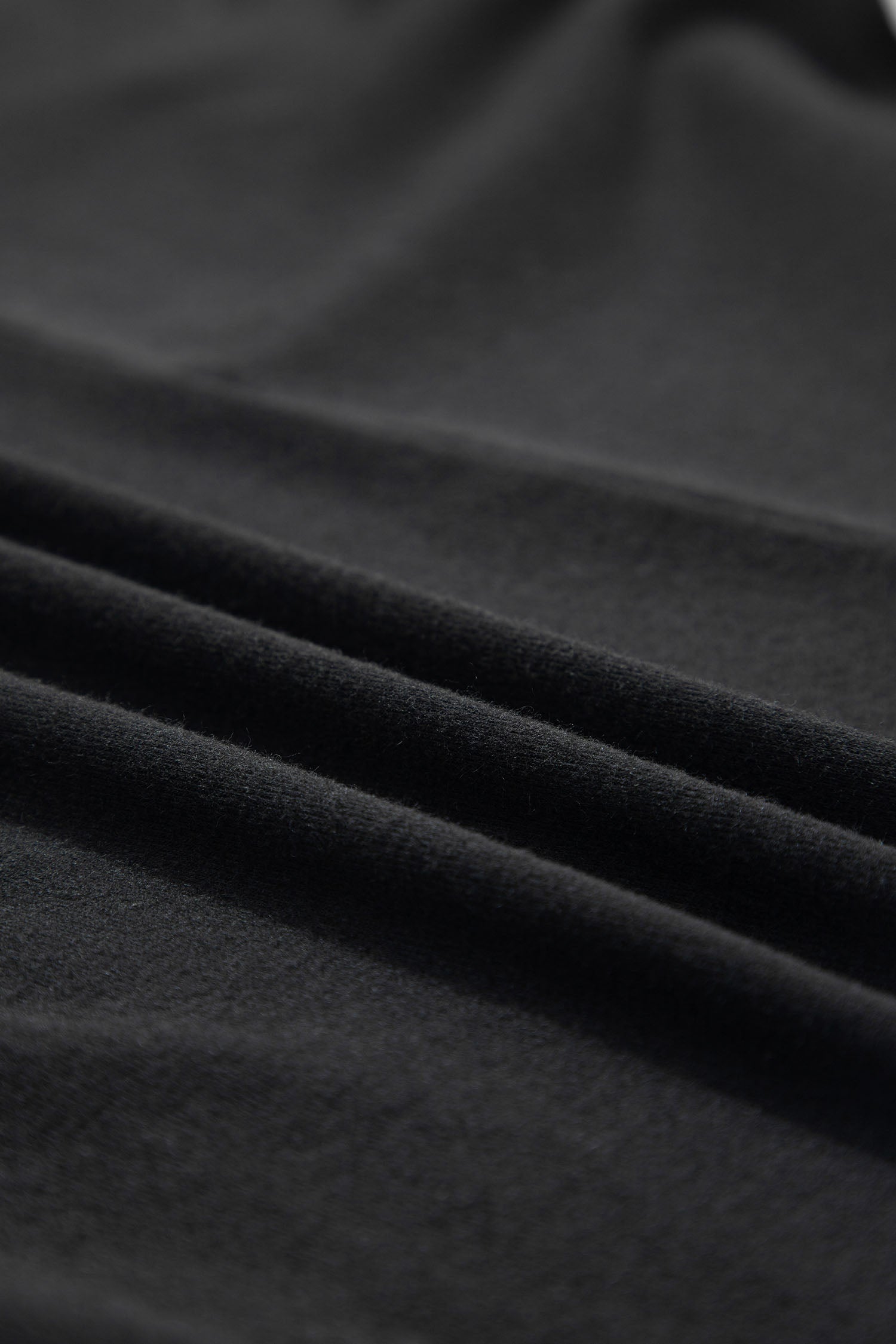 Smoke Gray High Neck Long Sleeve Top