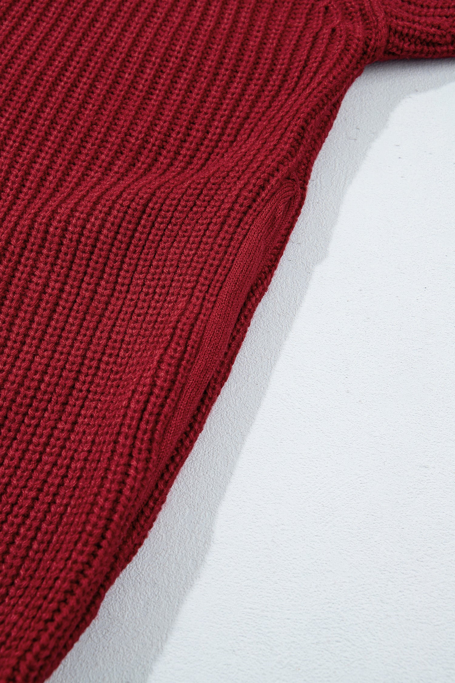 Red Dahlia Solid Color Knit Oversized Button Front Sweater Cardigan
