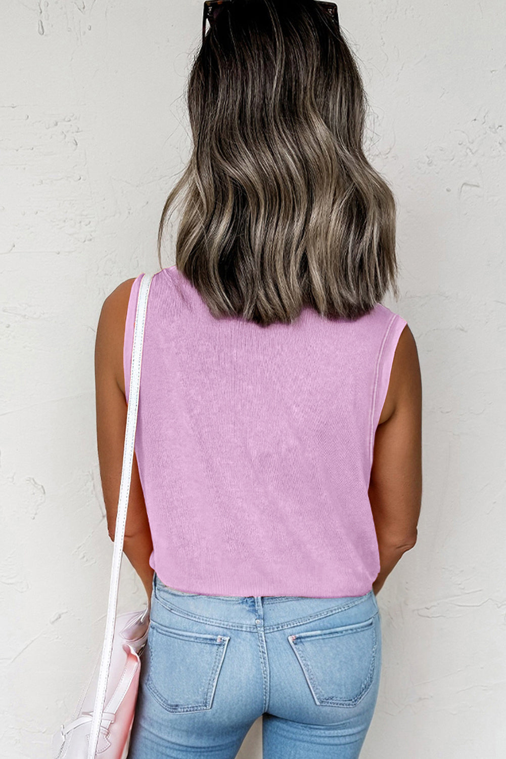 Phalaenopsis Mineral Wash Patched Chest Pocket Tank Top