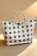 Color black Polka Dot Durable Waterproof PVC Tote Bag