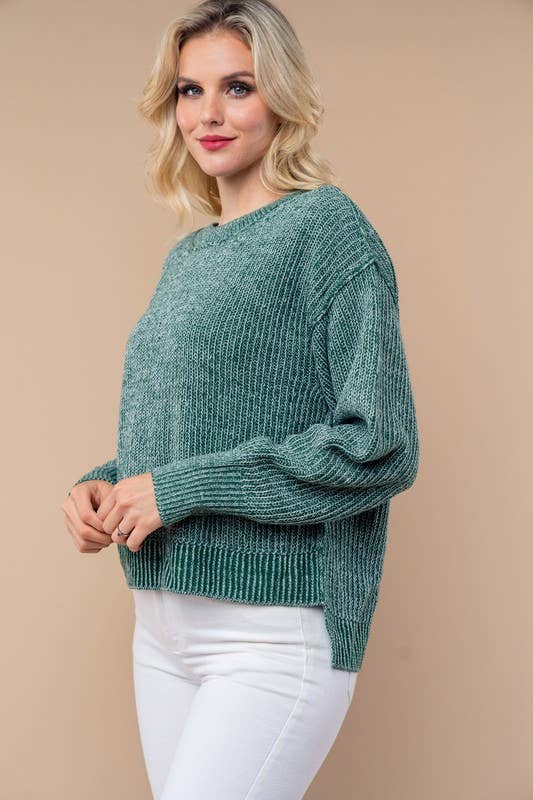 Long Sleeve Solid Knit Sweater