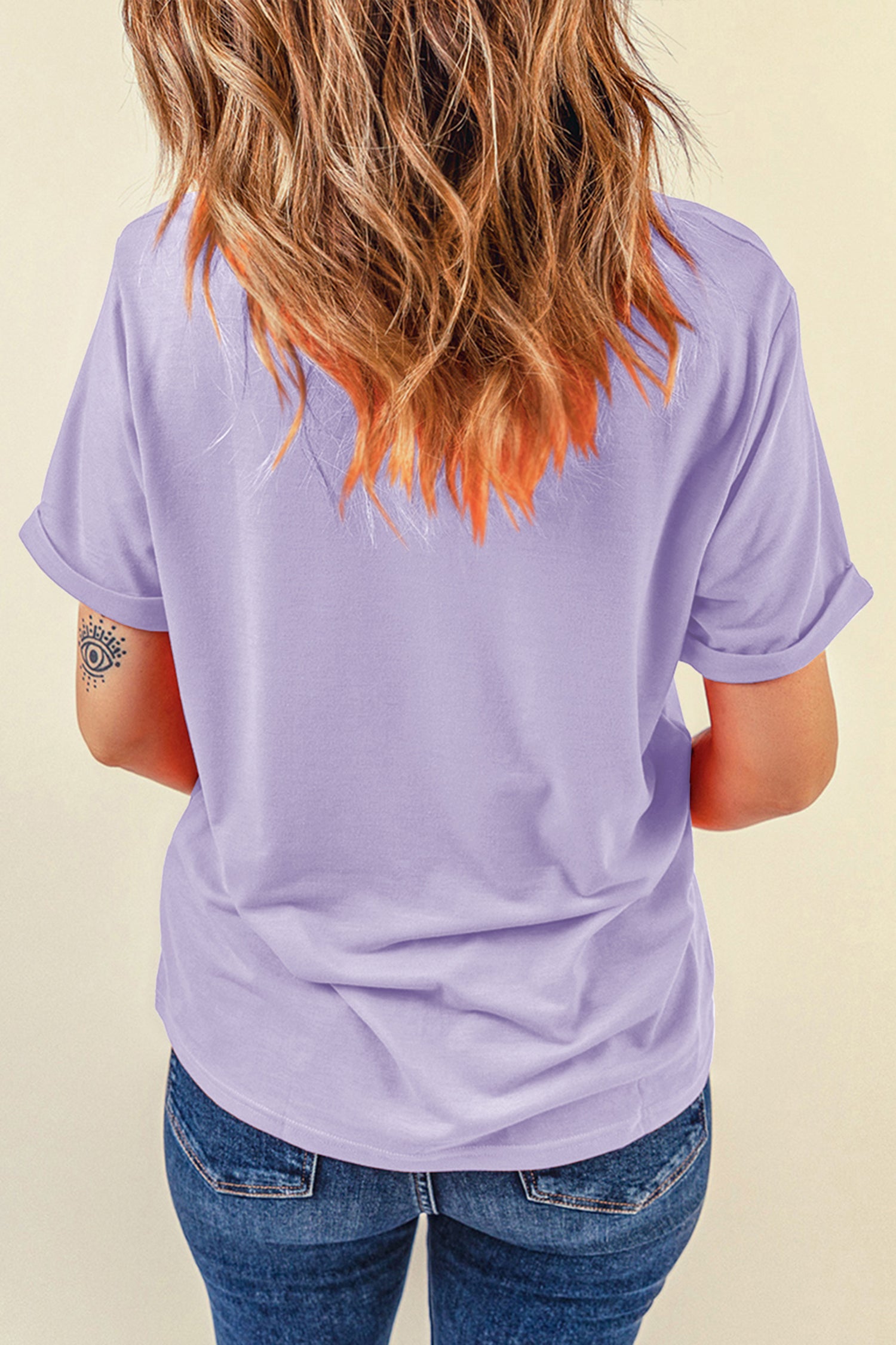 Orchid Petal Playful Pumpkin Printed Graphic T Shirt