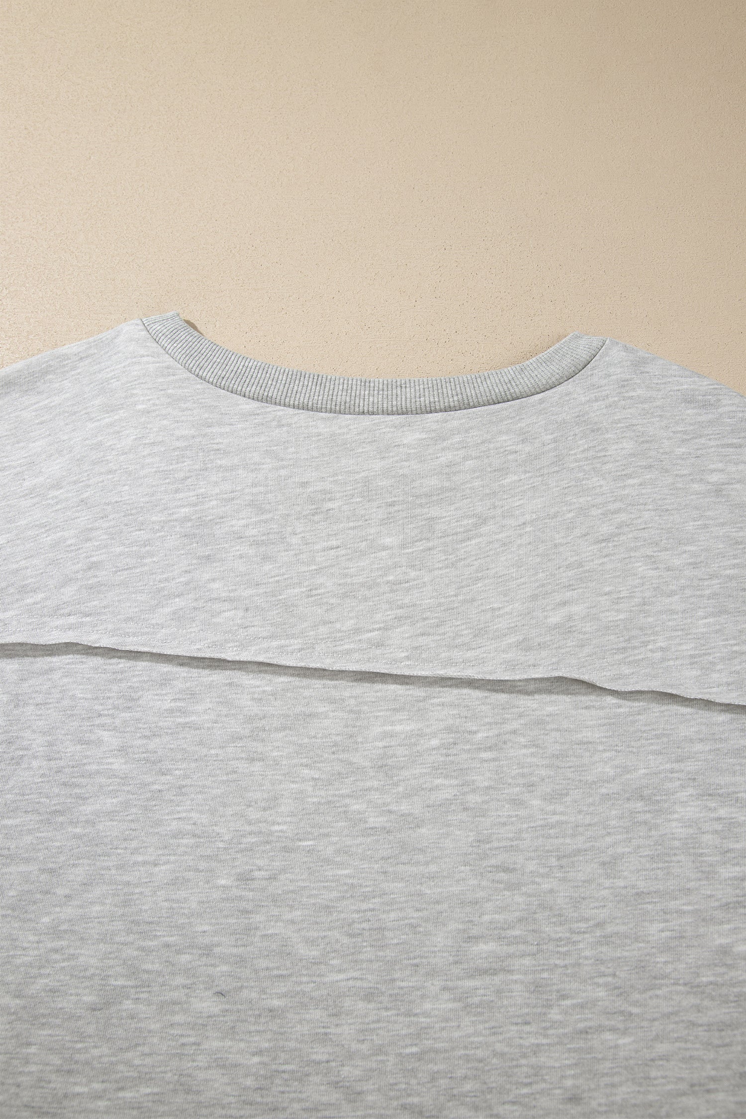 Light Grey Long Sleeve Patch Embroidery Tunic Plus Size Blouse