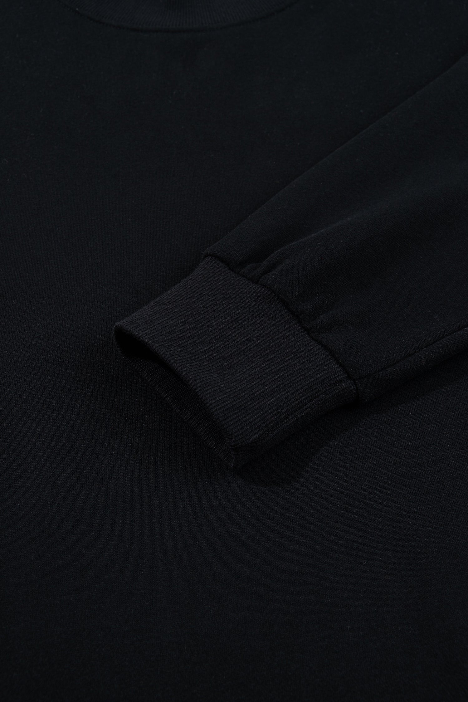 Black Solid Color Oversized Mock Neck Sweatshirt