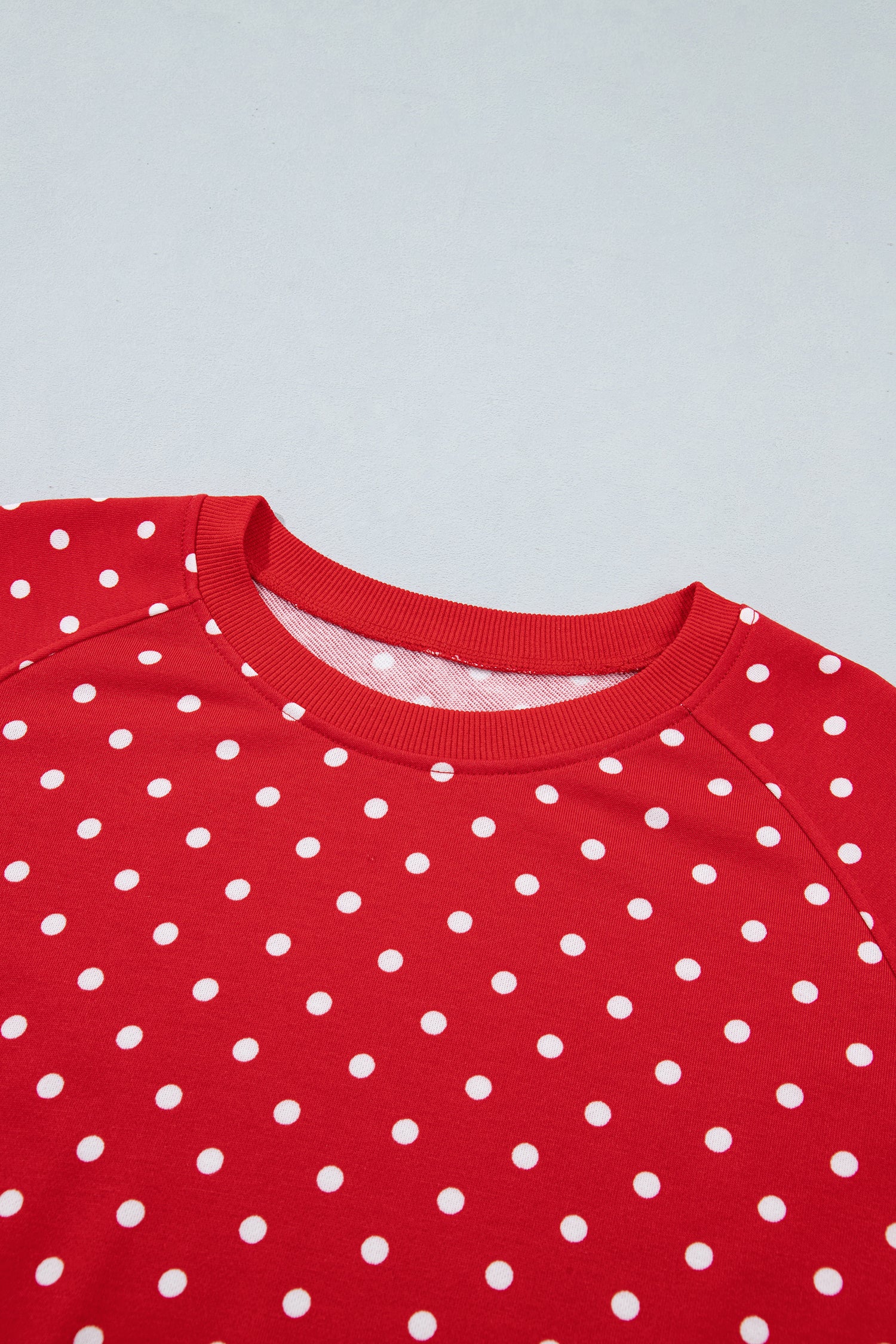 Brown Polka Dot Drawstring Wide Leg Long Sleeve Top Pant Set