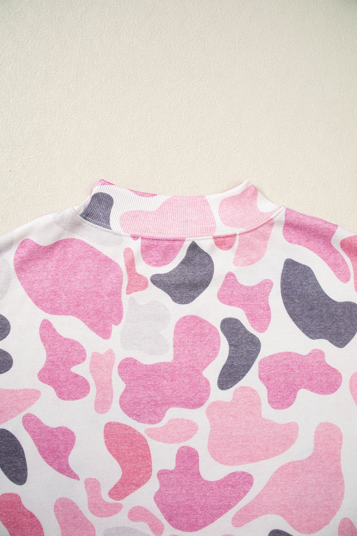 Multicolour Camo Print Howdy Western Style Baggy Pullover Sweatshirt