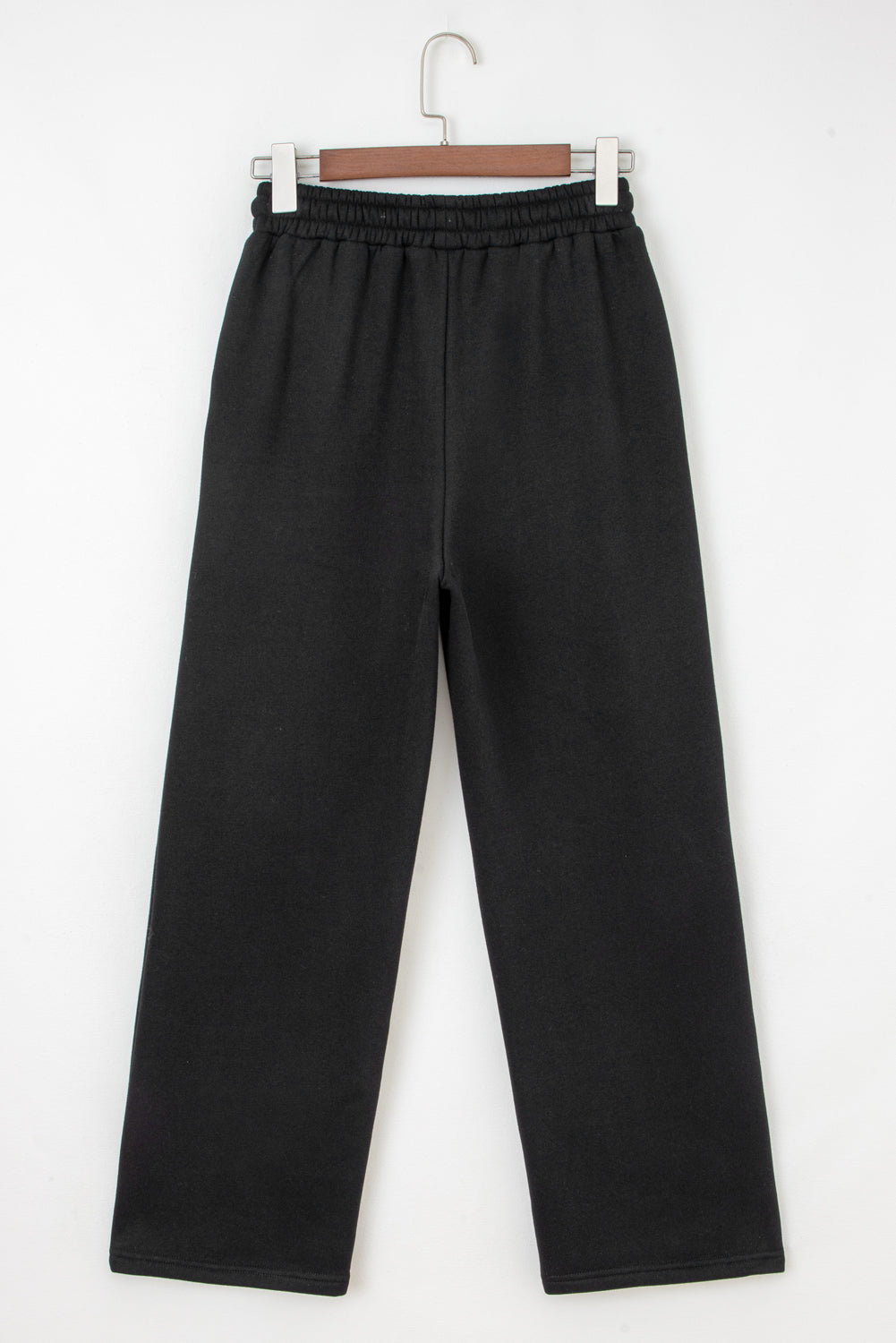 Black Leopard Drawstring Winter Fleece Pants