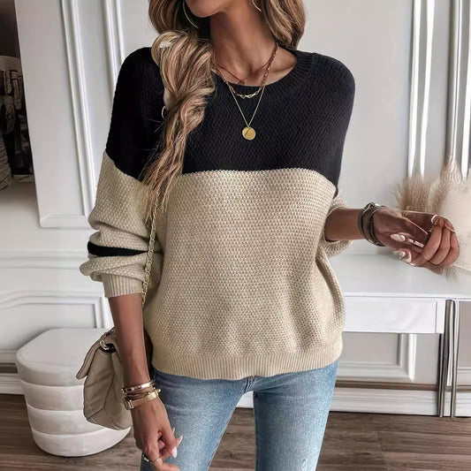 Long Sleeve Round Neck Sweater Casual All-match