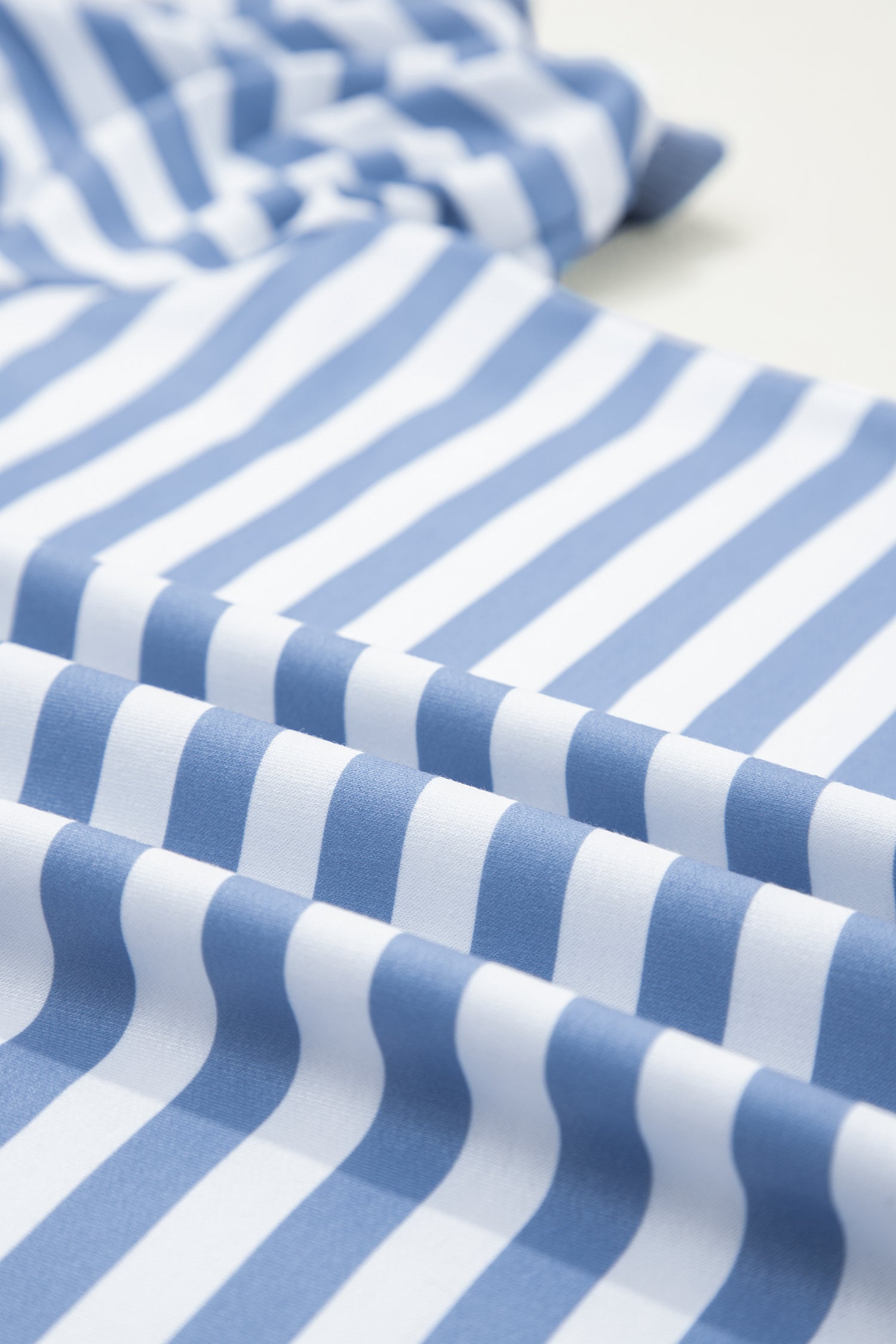Orange Stripe Short Bubble Sleeve T Shirt