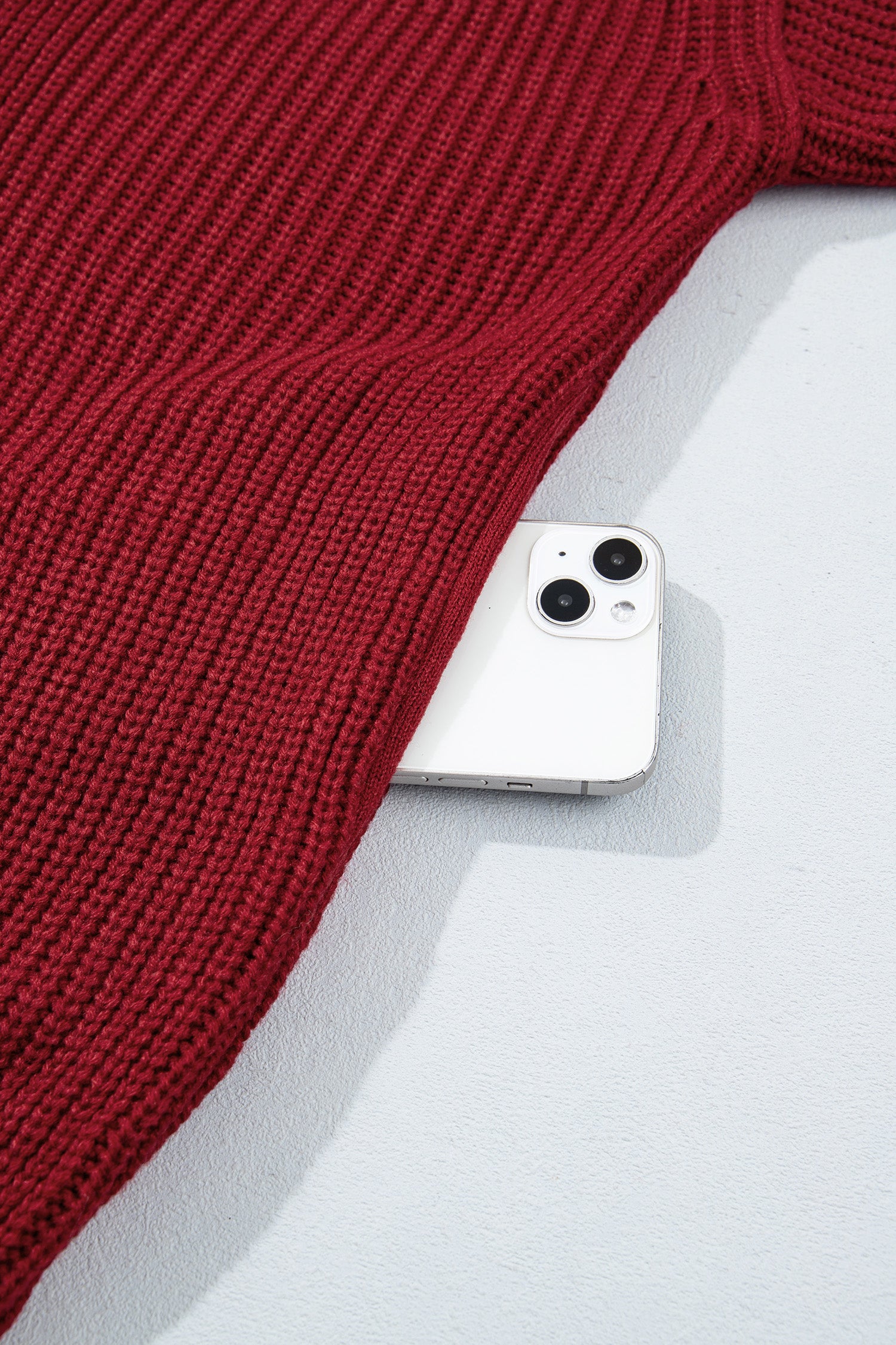 Red Dahlia Solid Color Knit Oversized Button Front Sweater Cardigan