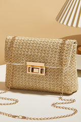 Camel Boho Woven Casual Shoulder Bag