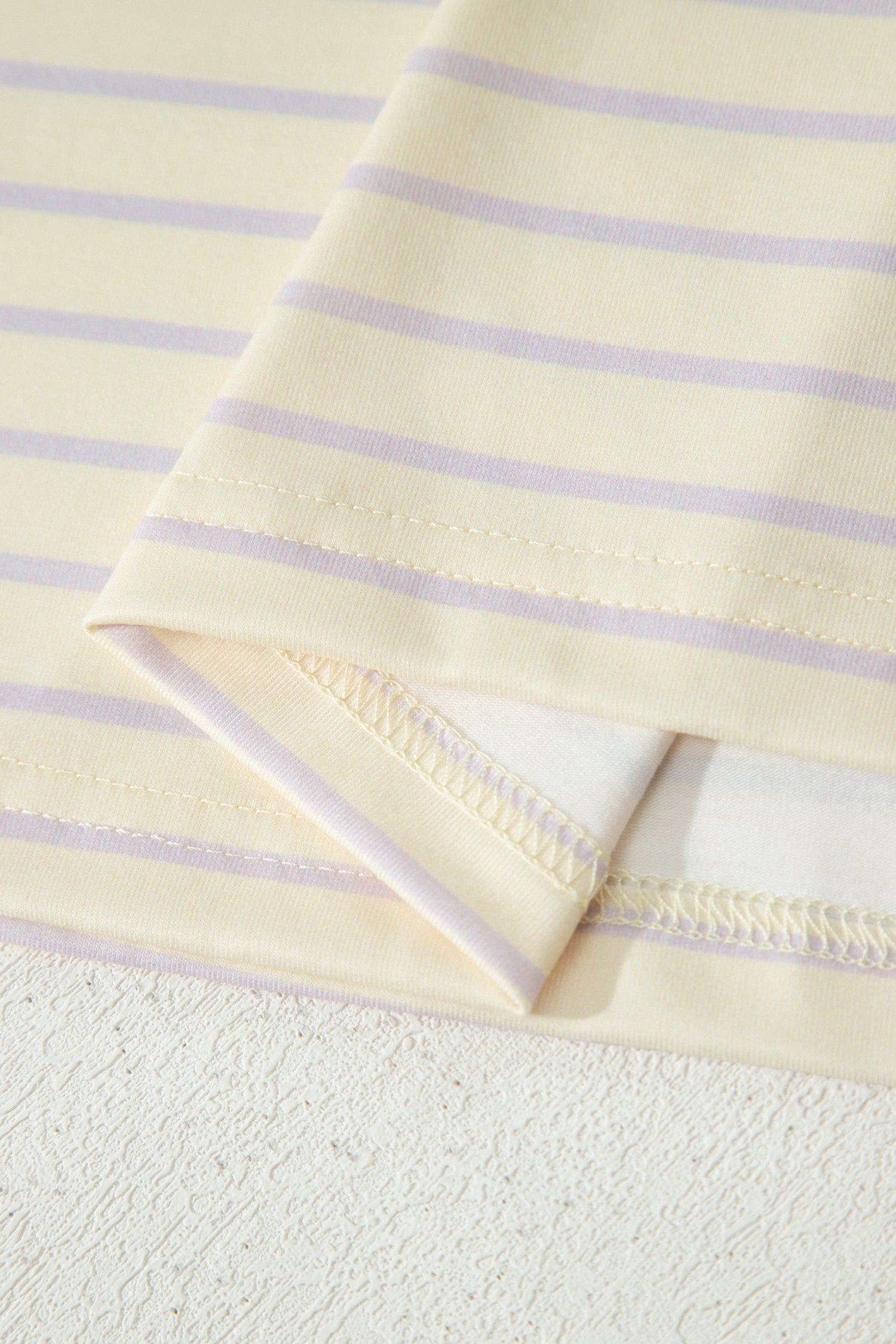 Yellow Stripe Relaxed Tee Drawstring Shorts 2pcs Outfit