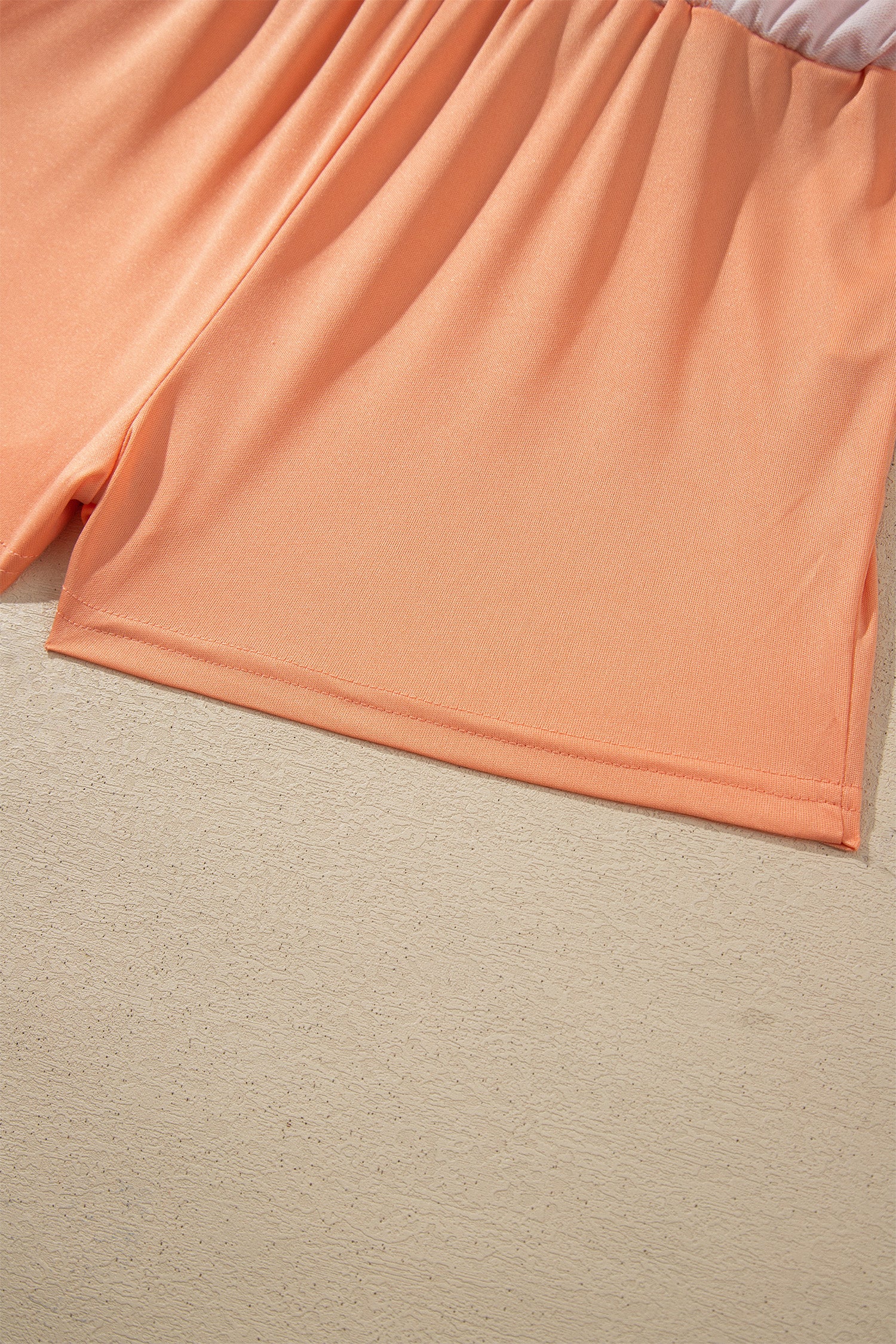 Orange Polka Dot Hooded Long Sleeve Top Casual Mini Skort Set