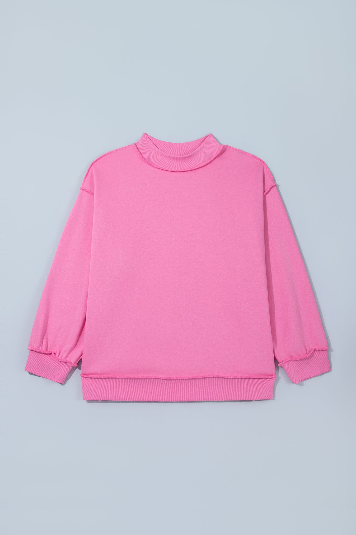 Racing Red Exposed Seam Detail Reversible Double Wear Plus Size Sweatshirt