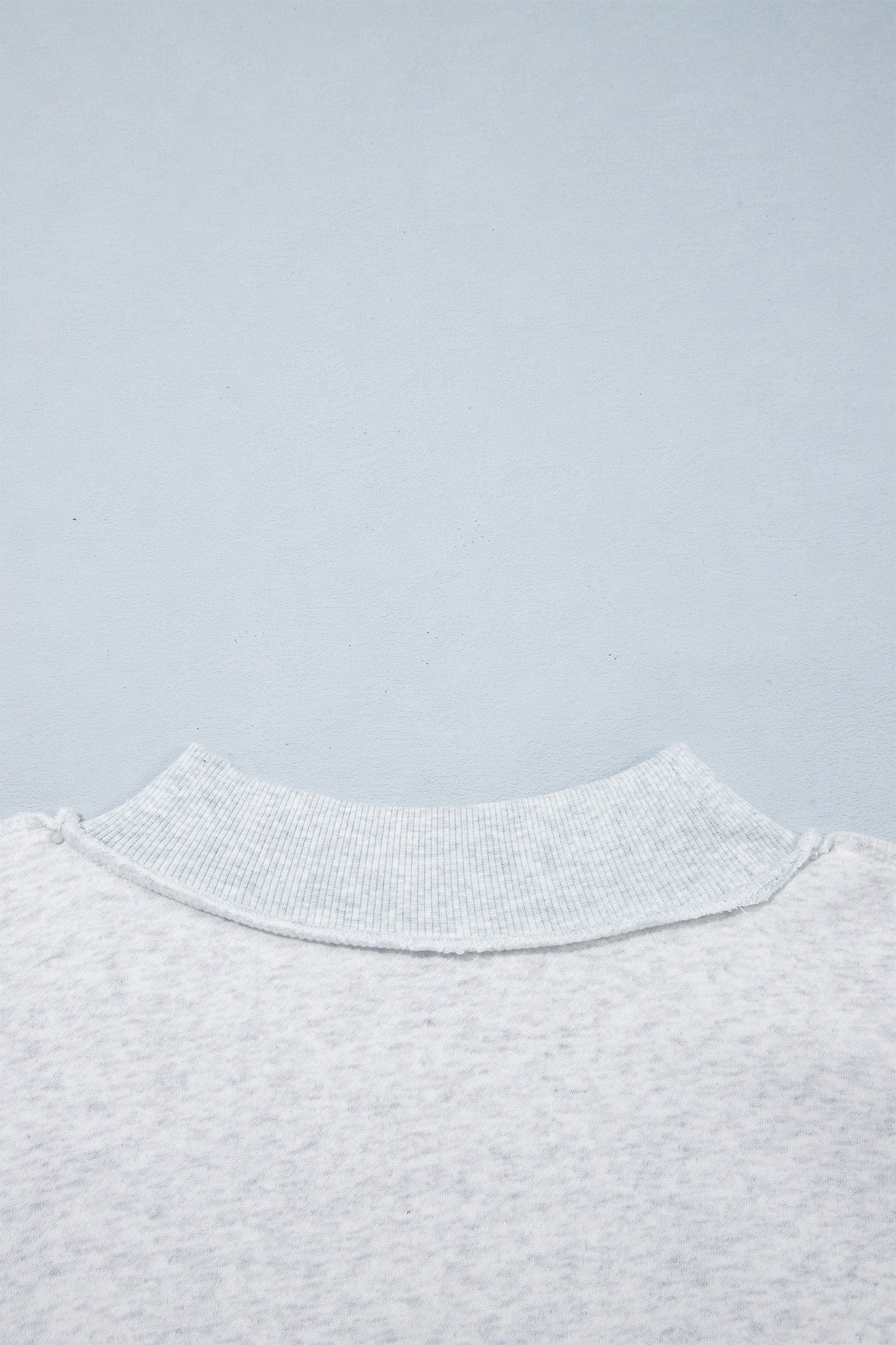 Gray PRAY Polka Dot Embroidered Mock Neck Sweatshirt
