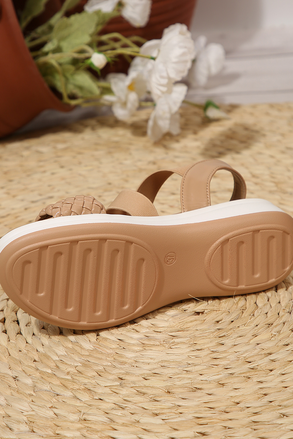 Chestnut Woven Open Toe Sandals