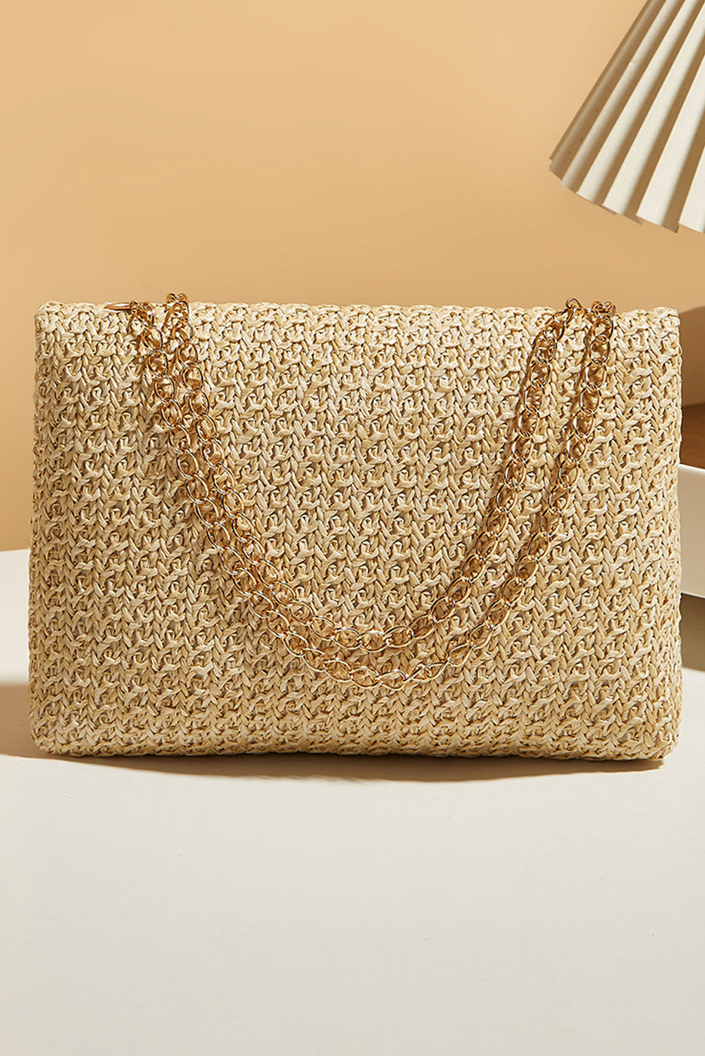 Camel Boho Woven Casual Shoulder Bag