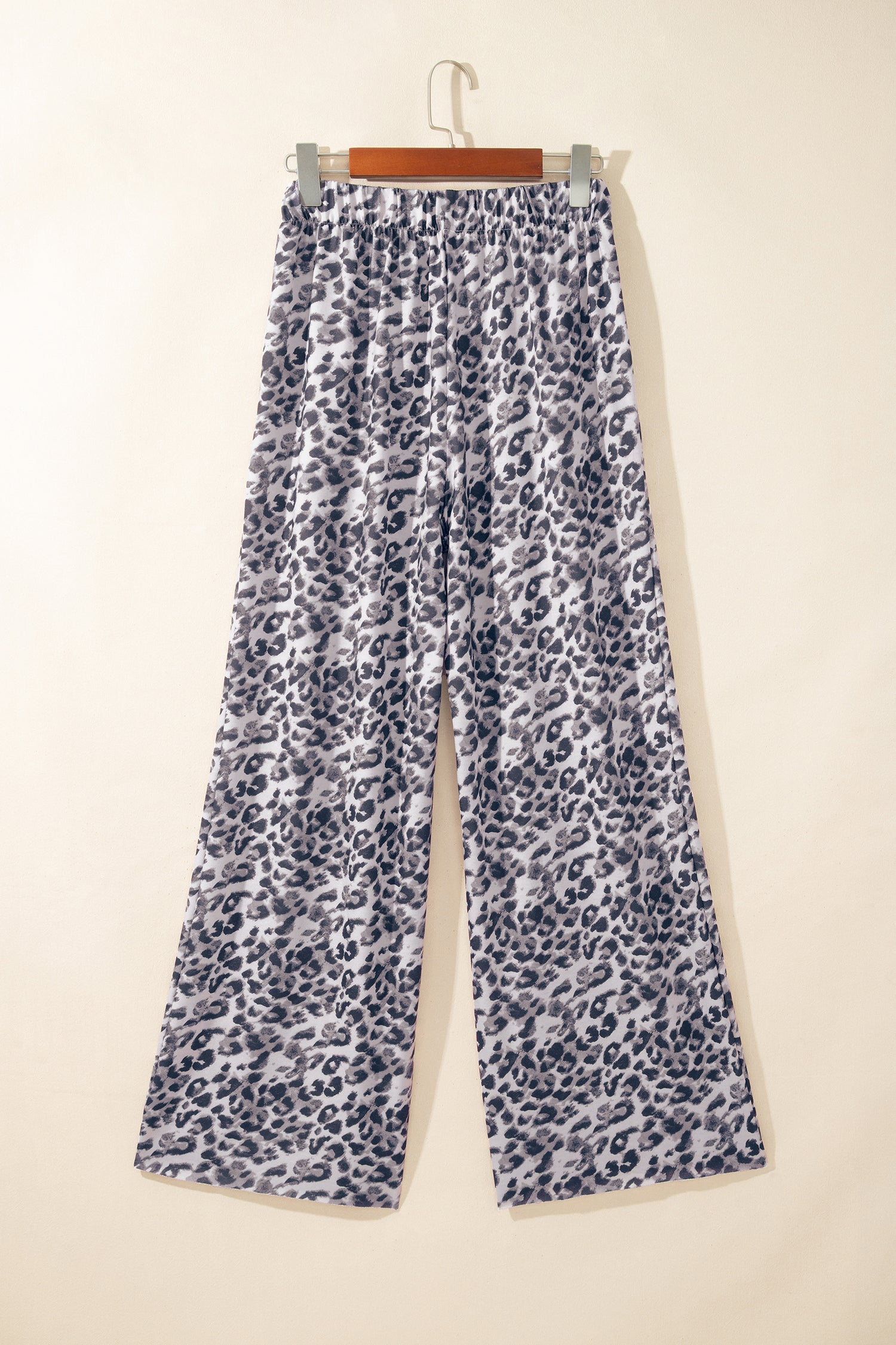 Multicolour Leopard Print Wide Leg Full Length Pants