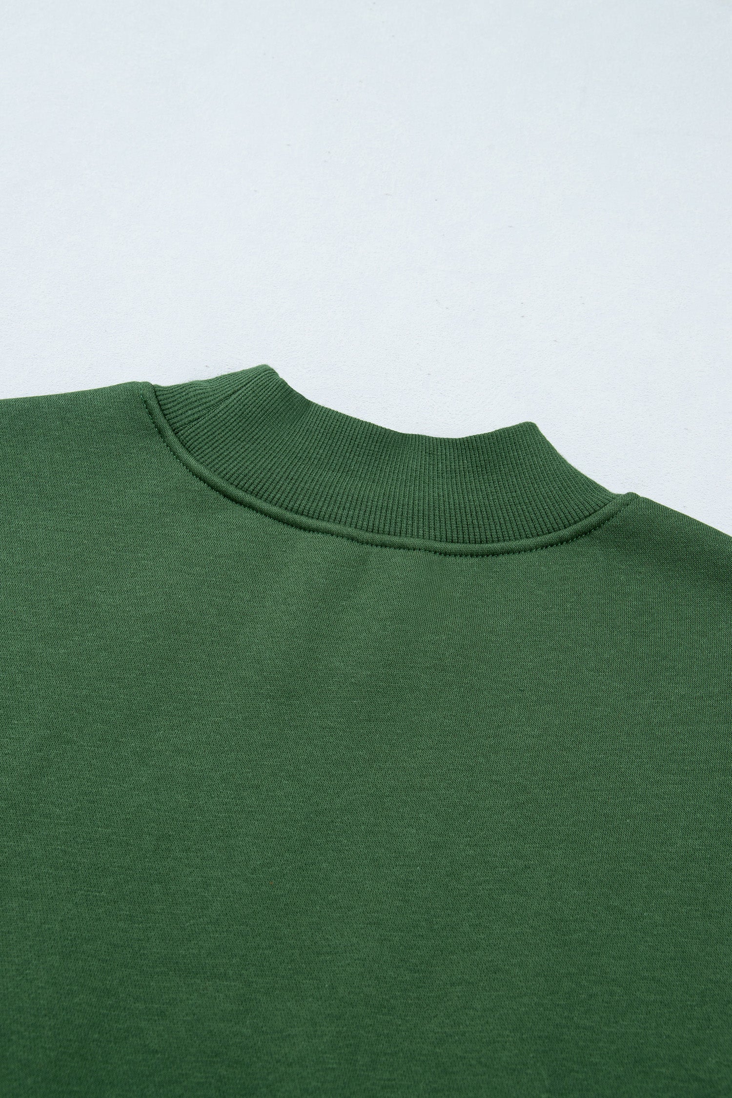 Evergreen Plaid Sleeve Colorblock Loose Tunic Sweatshirt