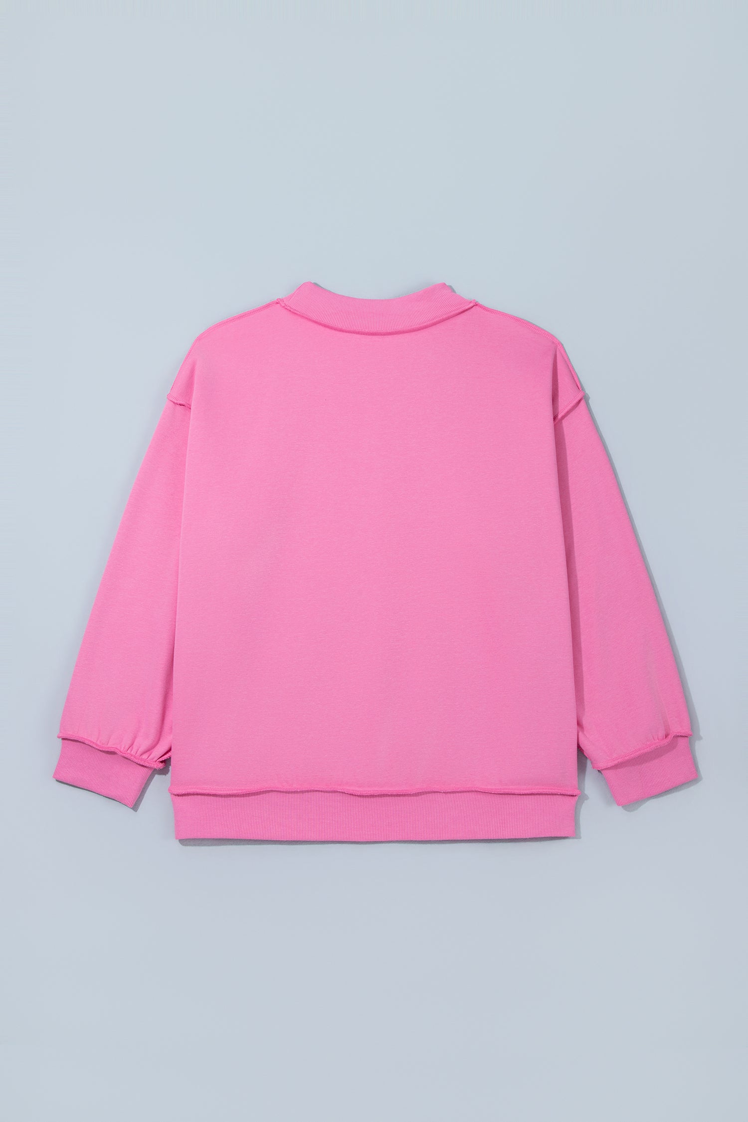 Racing Red Exposed Seam Detail Reversible Double Wear Plus Size Sweatshirt