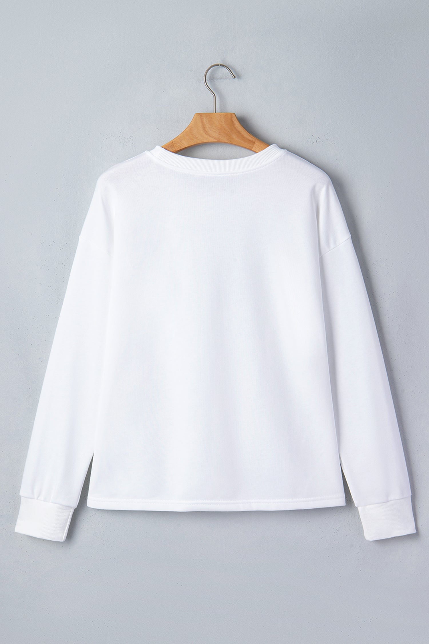 Black Solid Color Dropped Shoulder Long Sleeve Top