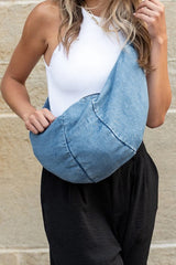 Dusk Blue Denim Crossbody Bag