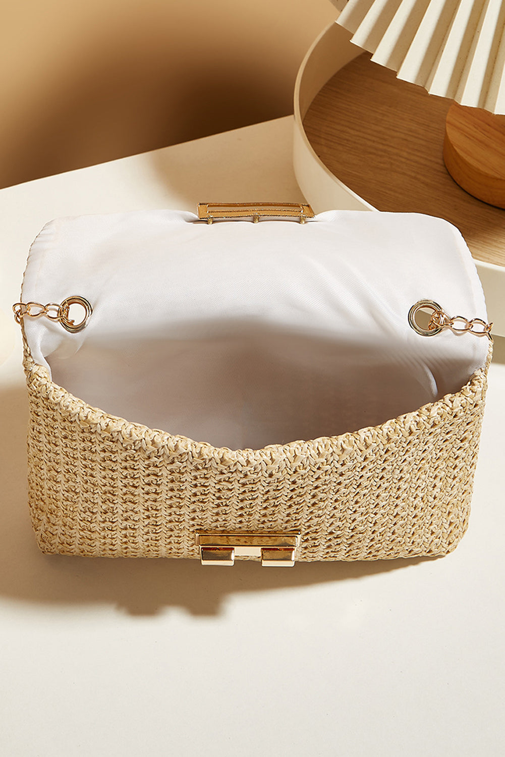 Camel Boho Woven Casual Shoulder Bag
