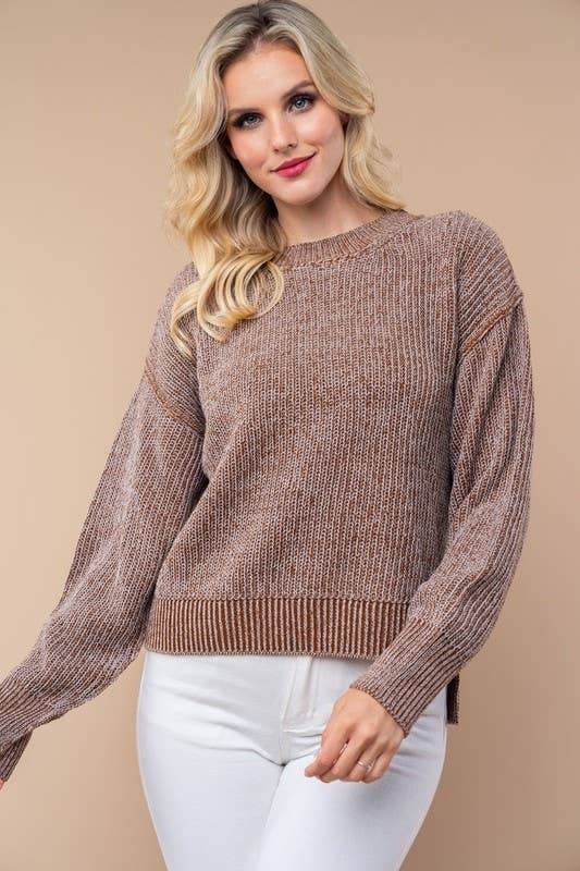 Long Sleeve Solid Knit Sweater