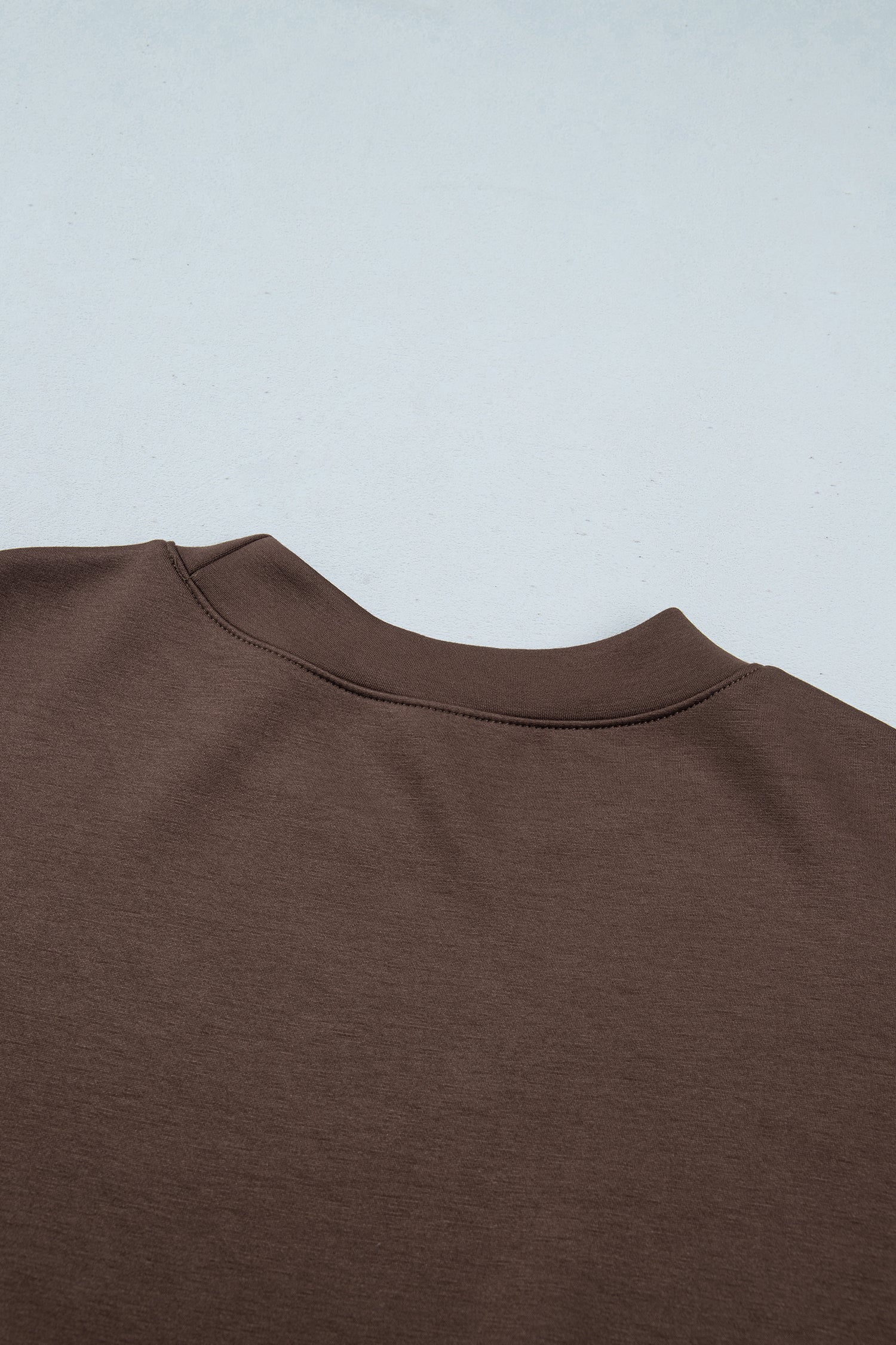 Coffee Camouflage Sleeve Crewneck Baggy Pullover Sweatshirt
