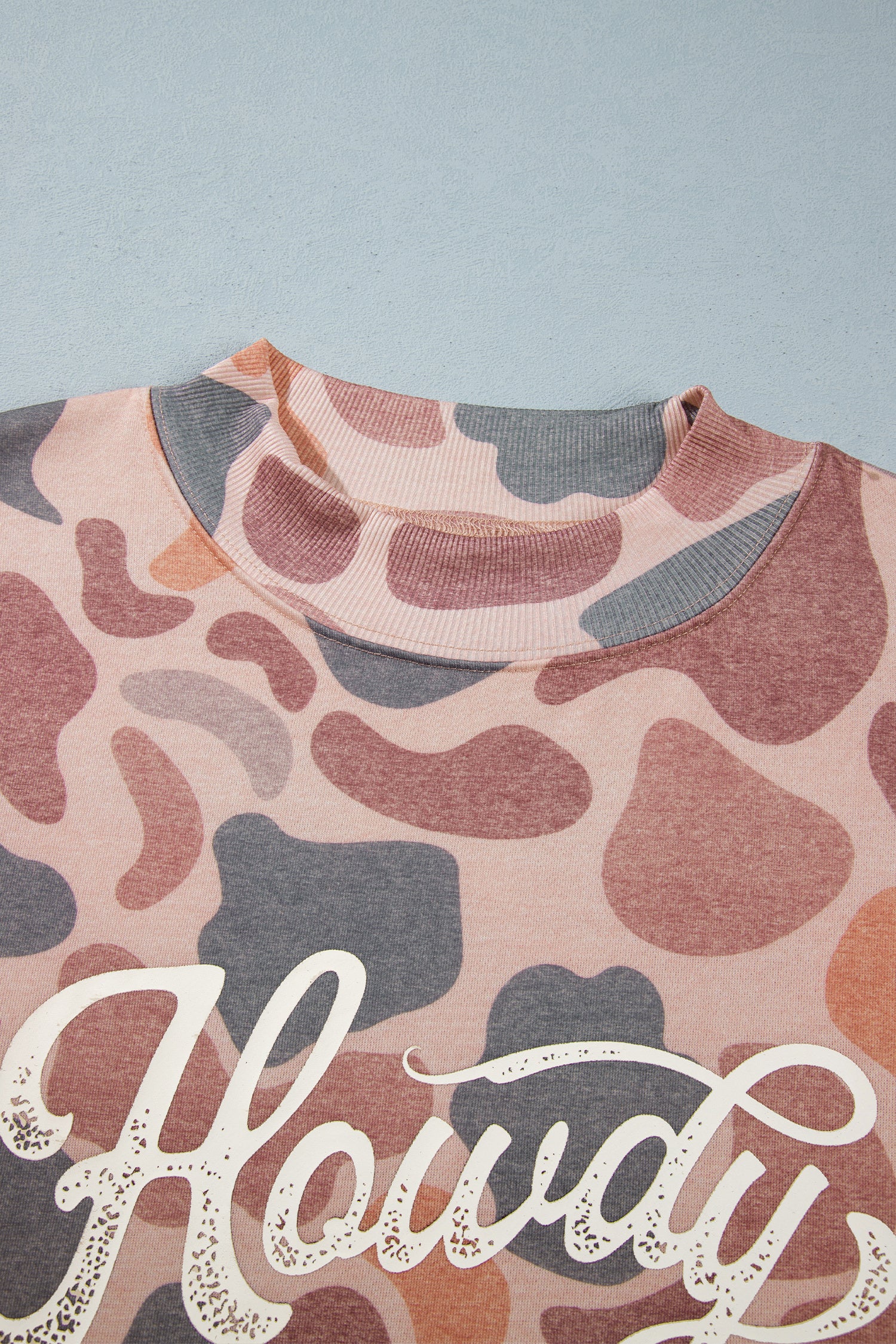 Multicolour Camouflage Western Graphic Plus Size Sweatshirt