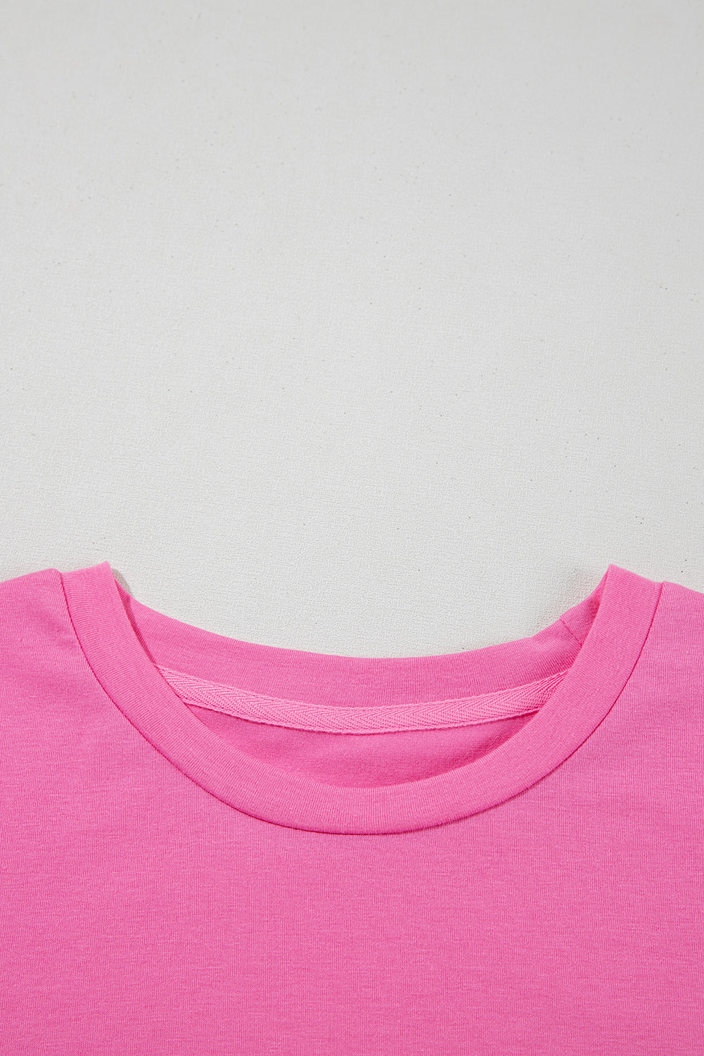 Yellow Cream Casual Plain Crew Neck Tee