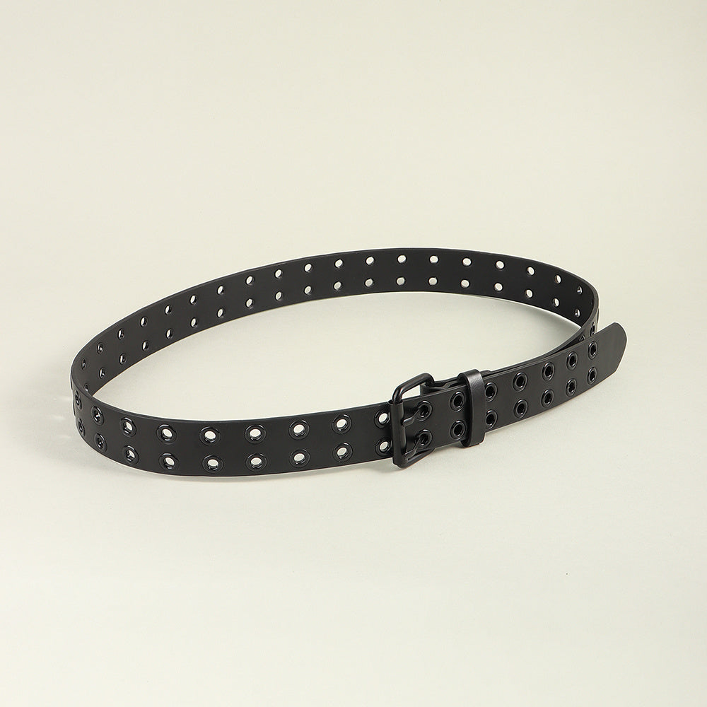 Double-buckle Cutout Hip Hop Trend Metal Cutout Punk Belts