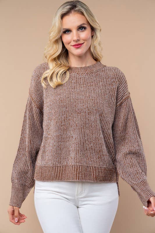 Long Sleeve Solid Knit Sweater