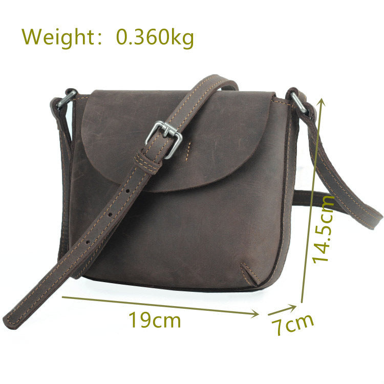 Retro Simple Leather Crossbody Bag