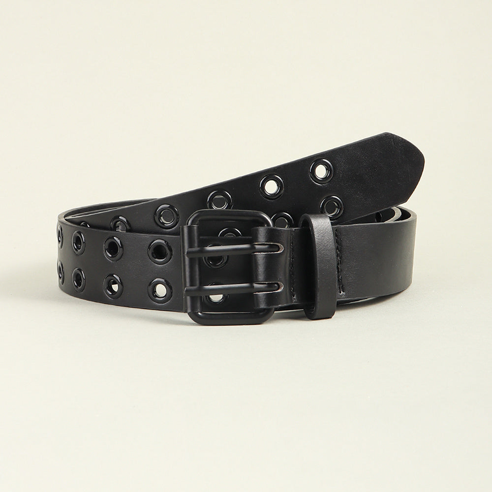 Double-buckle Cutout Hip Hop Trend Metal Cutout Punk Belts