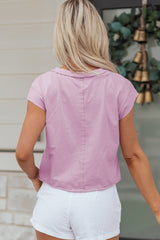 Bright Pink Mineral Wash Boxy Fit Cotton Tank Top