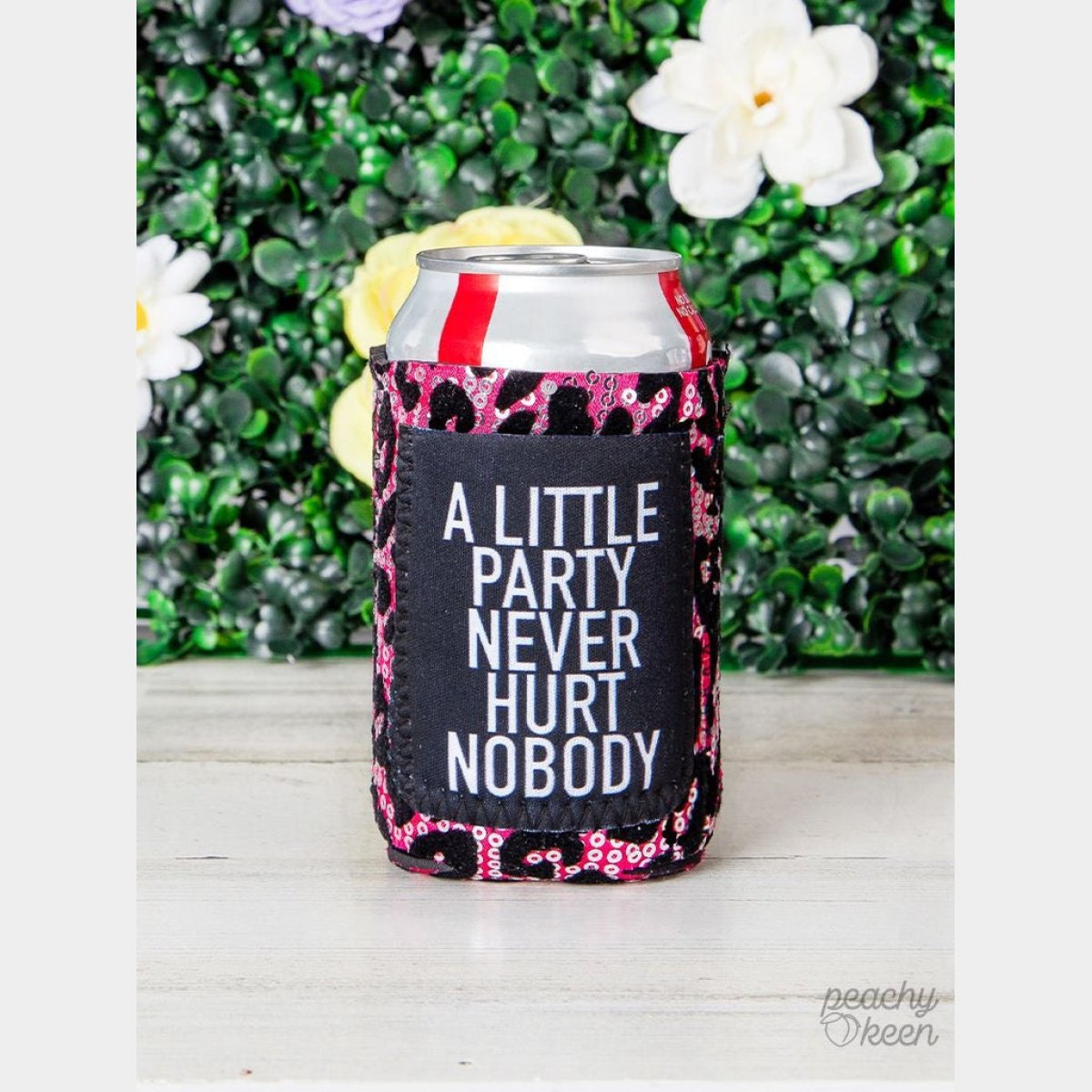 A Little Party Never Hurt Nobody Sequin Can Cooler