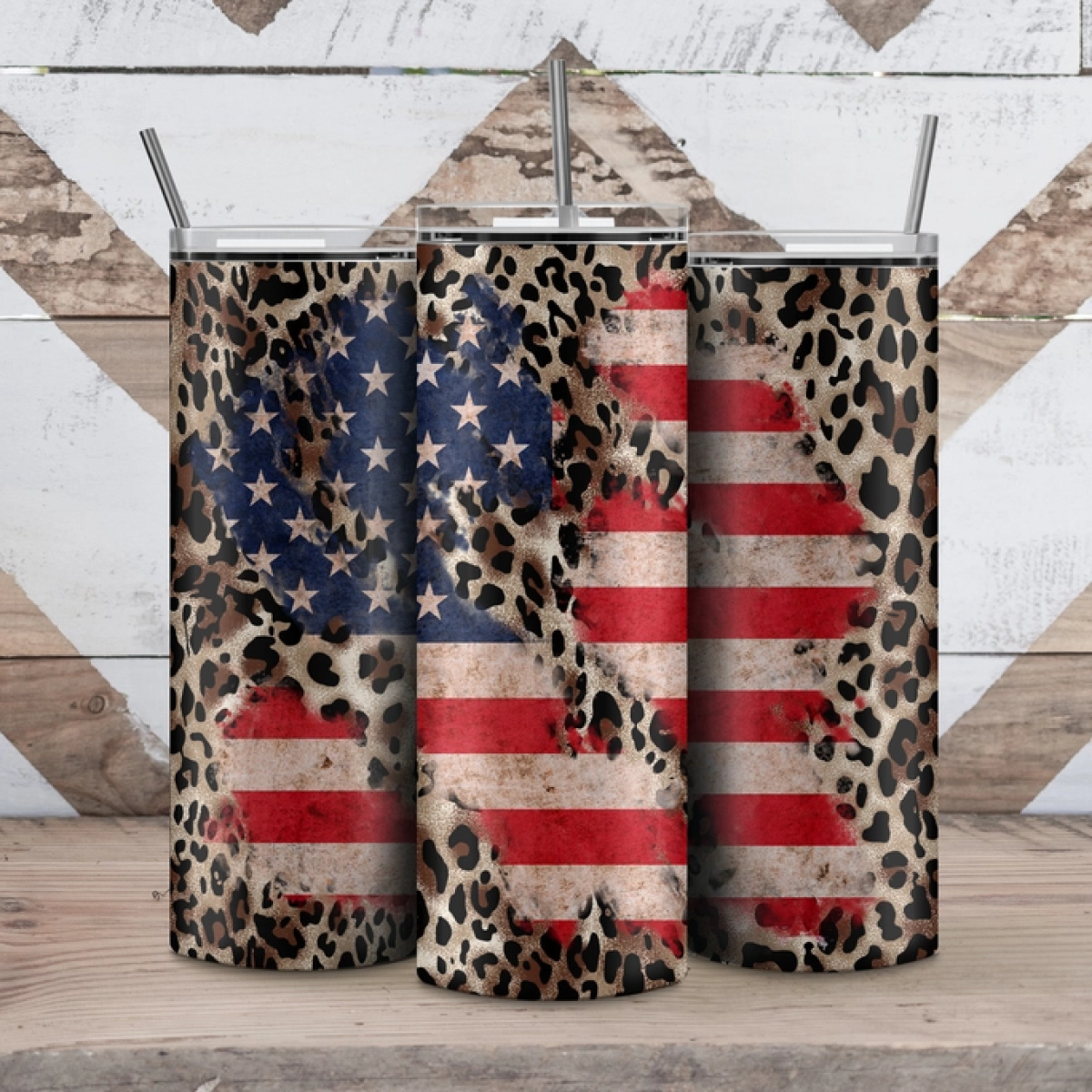 American Leopard Flag Tumbler (1)