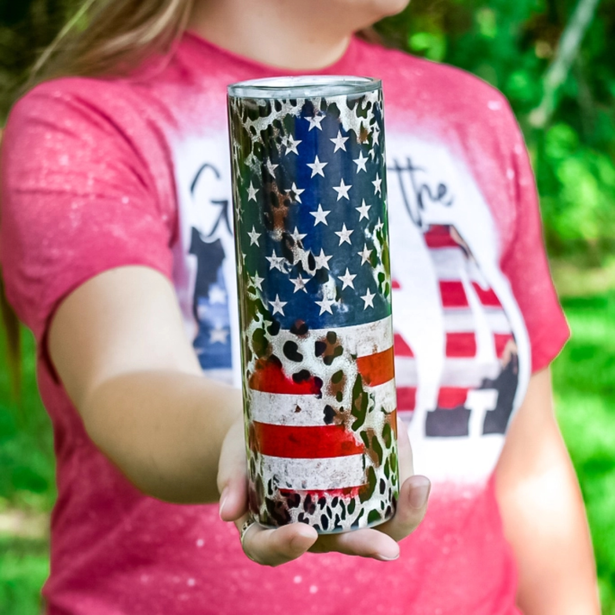 American Leopard Flag Tumbler