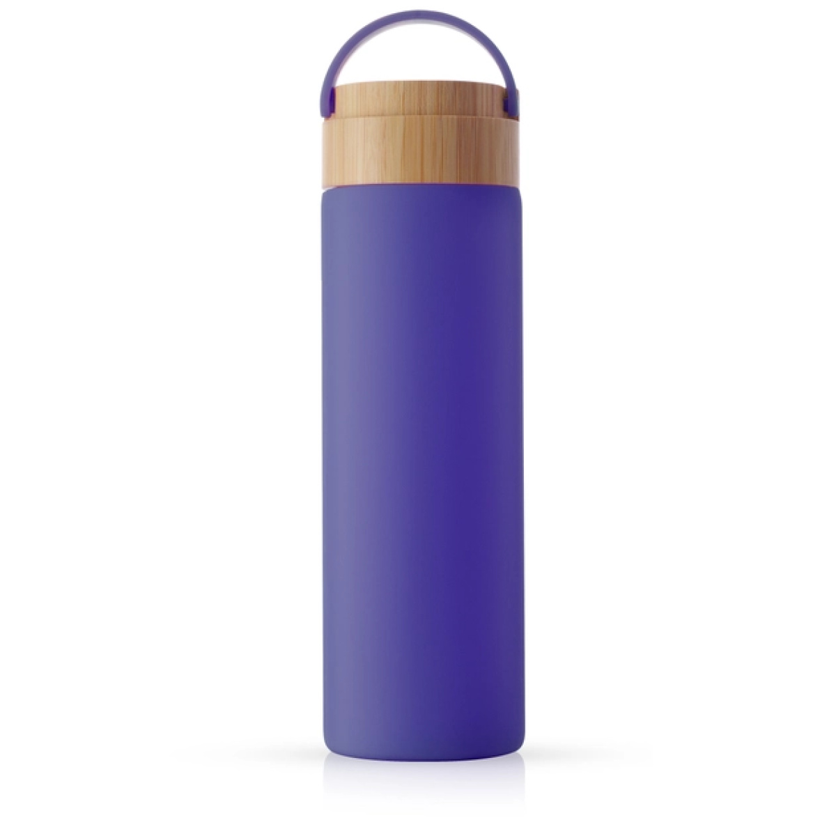 Colored Glass Water Bottle with Silicone Sleeve & Bamboo Lid