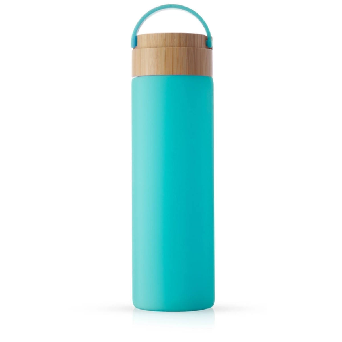 Colored Glass Water Bottle with Silicone Sleeve & Bamboo Lid