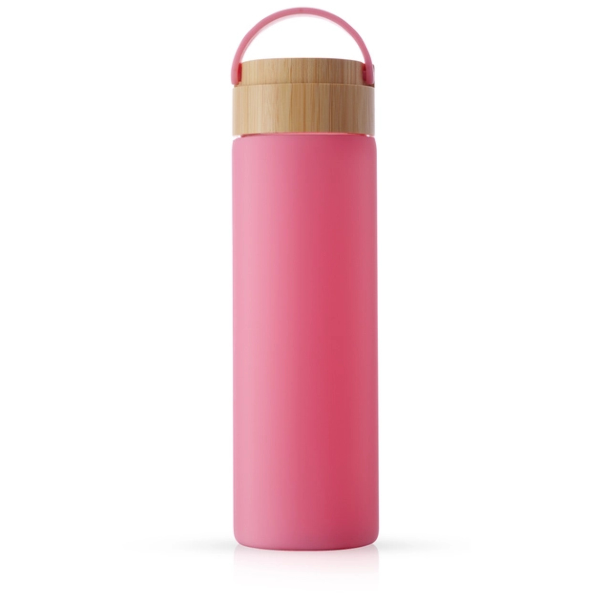 Colored Glass Water Bottle with Silicone Sleeve & Bamboo Lid