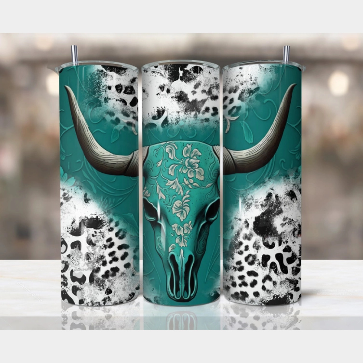 Cowhide Aztec Tumbler