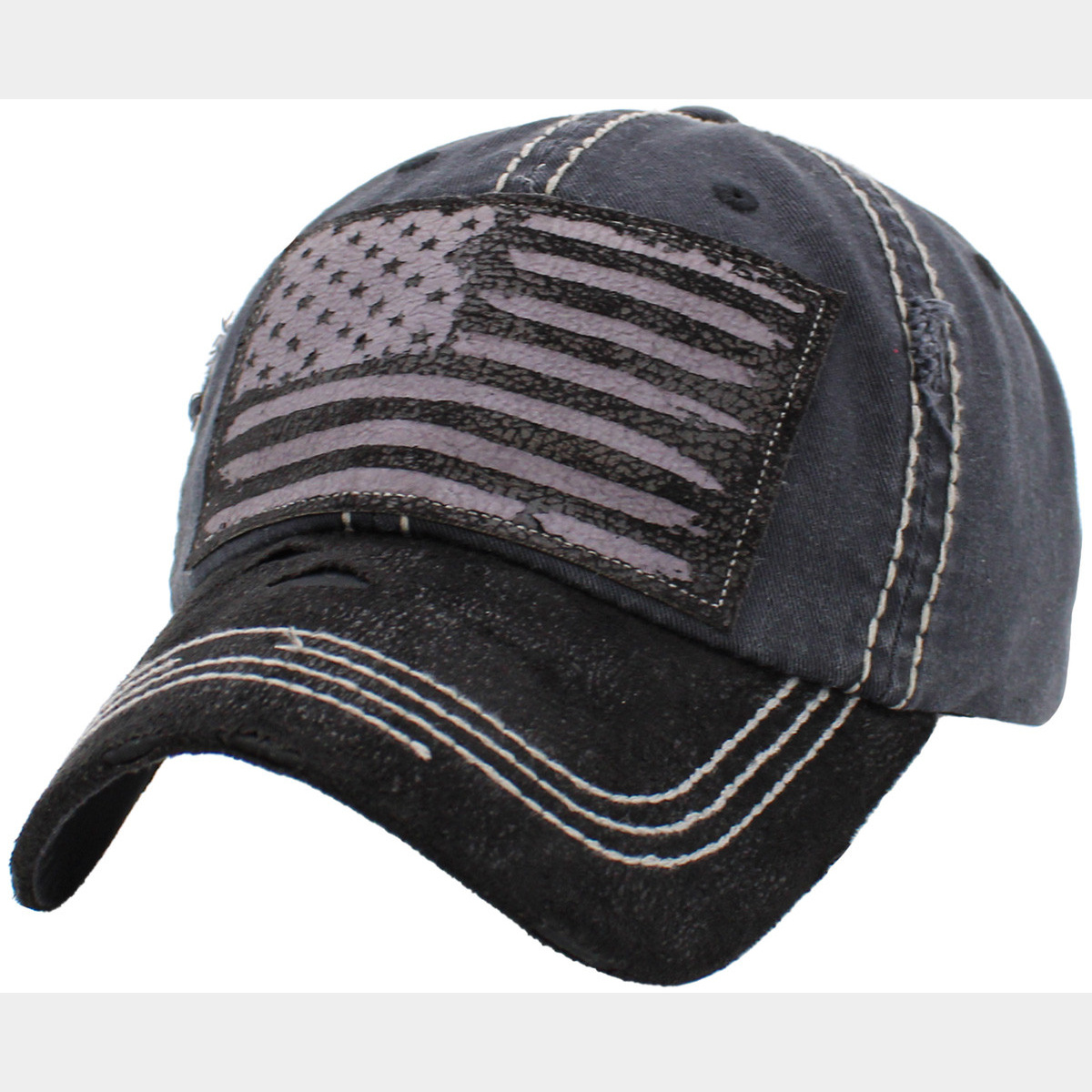 FLAG PATCH VINTAGE BALLCAP42_BLK,02