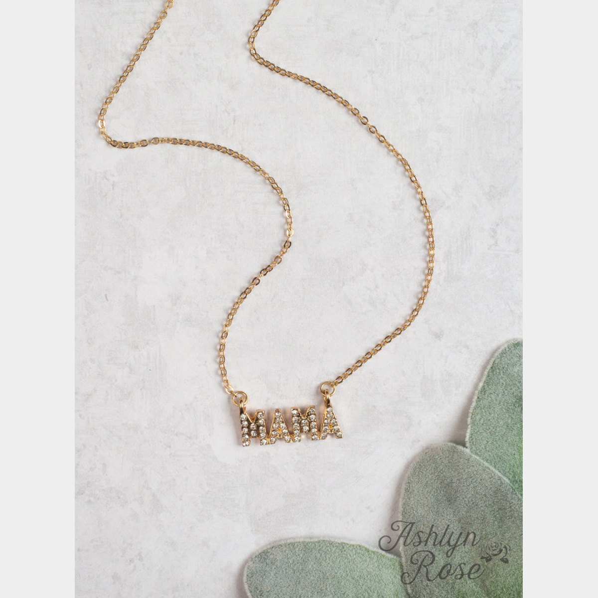 Gold Chain with Mama Pendant