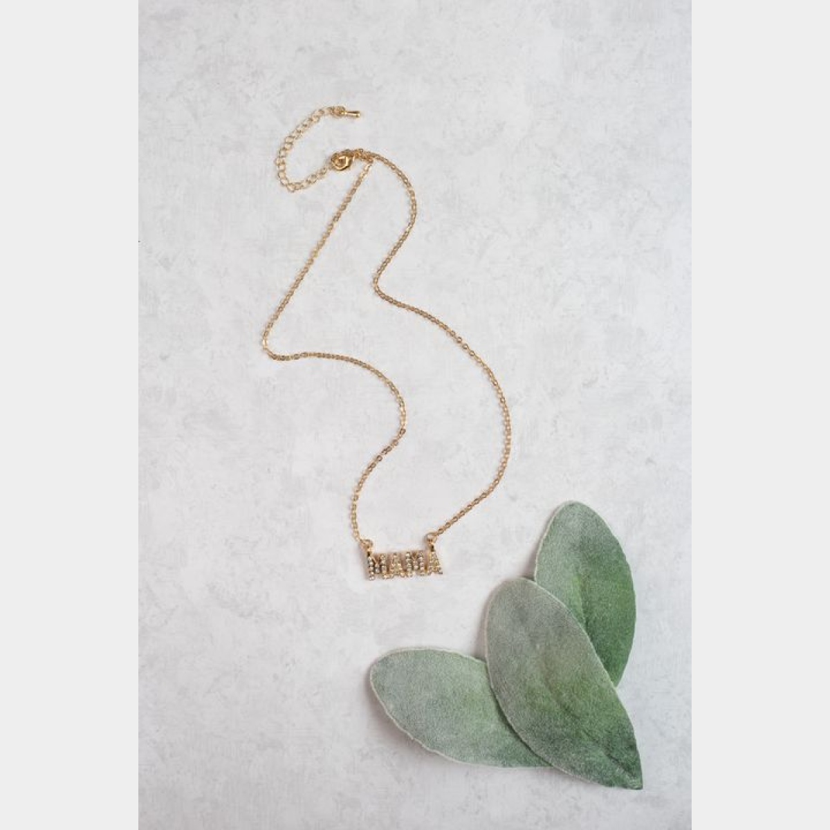 Gold Chain with Mama Pendant