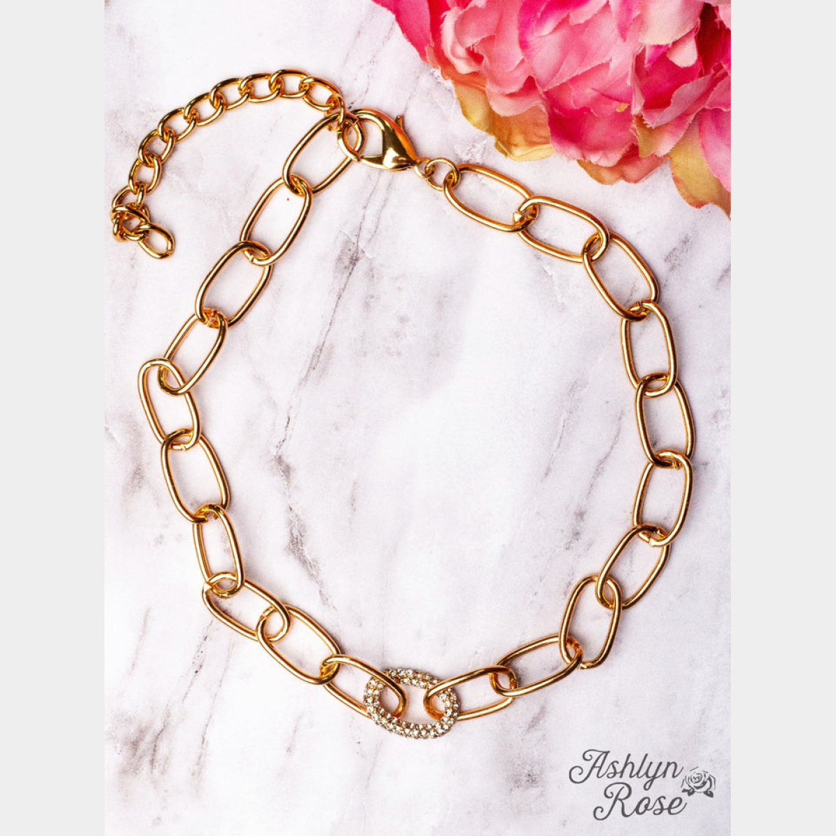 Gold Paperclip Chain Necklace