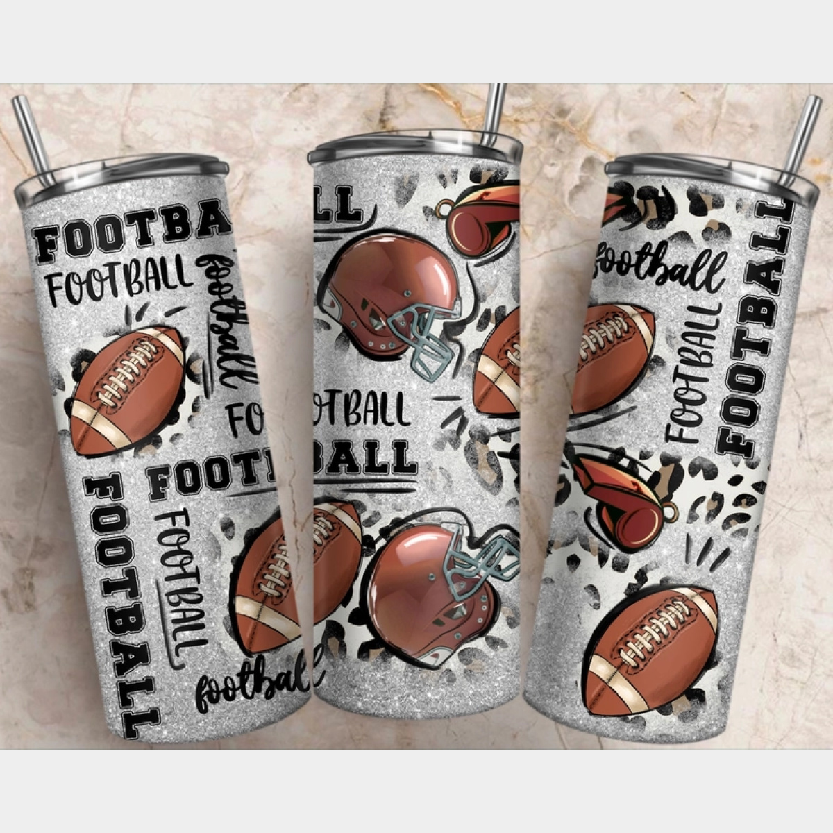 Leopard Football Tumbler